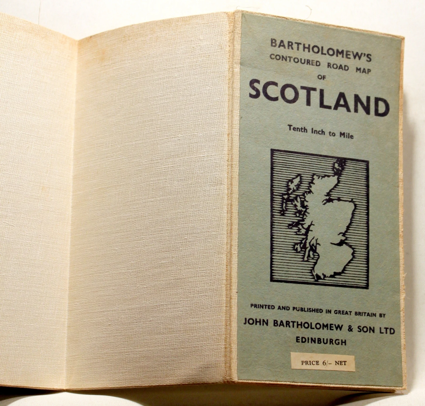 Bartholomew´s contoured road map of Scotland