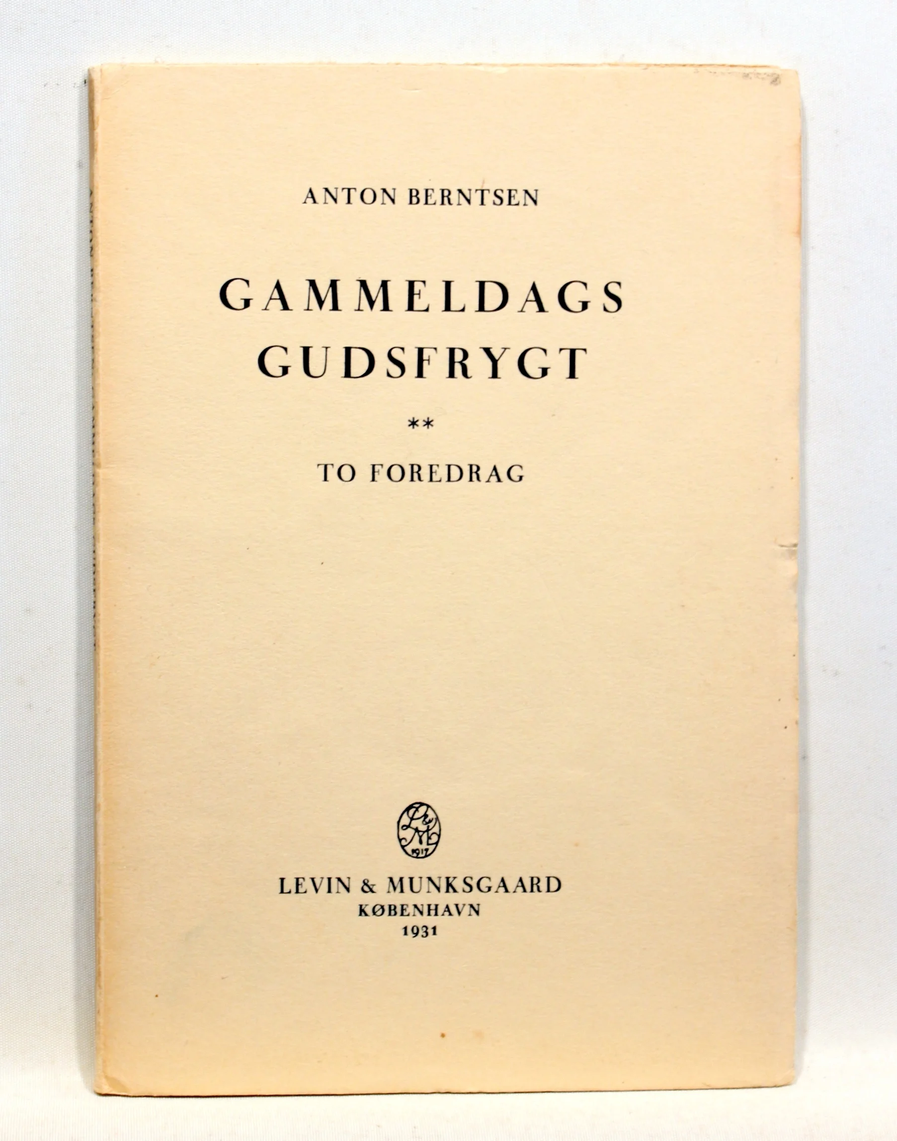 Gammeldags Gudsfrygt. To foredrag