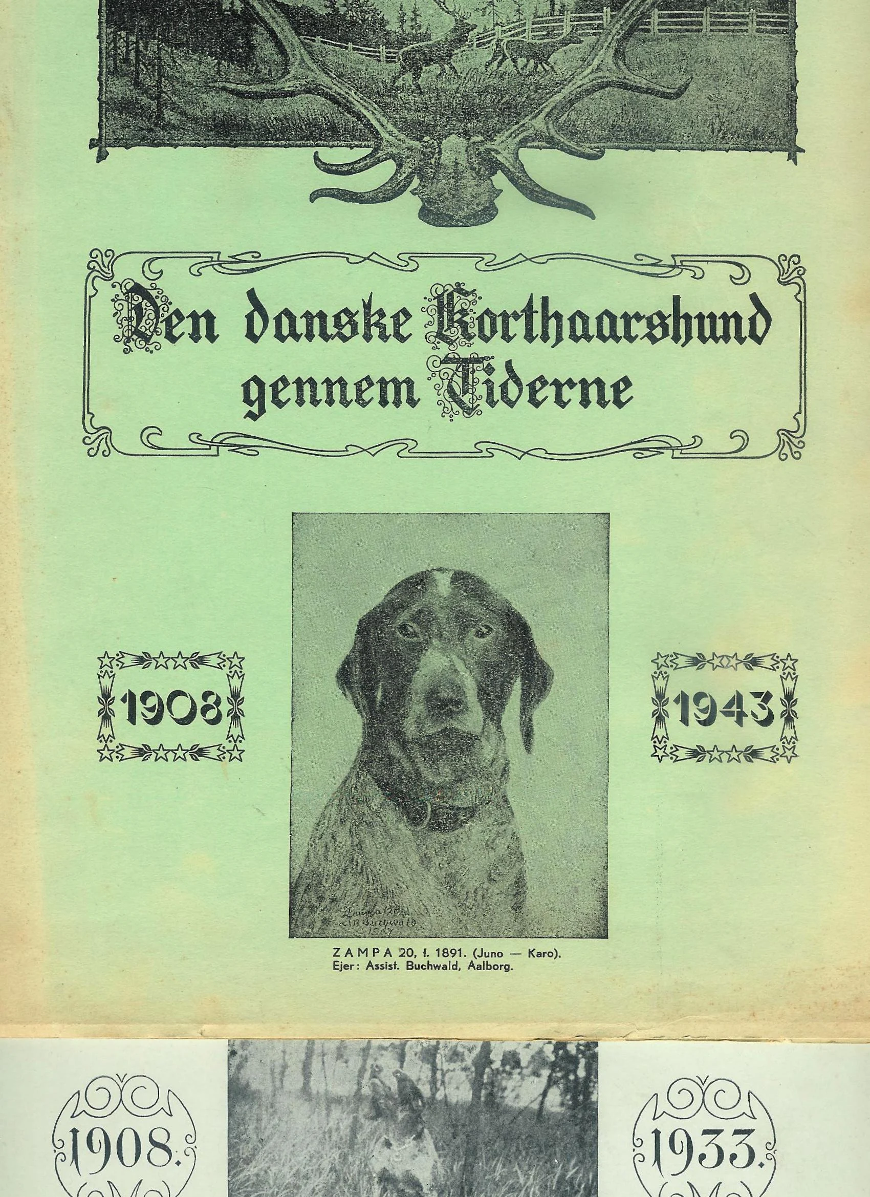Den Danske Korthaarshund gennem tiderne 1908-1933. Den Danske Korthaarshund gennem tiderne 1908-1943