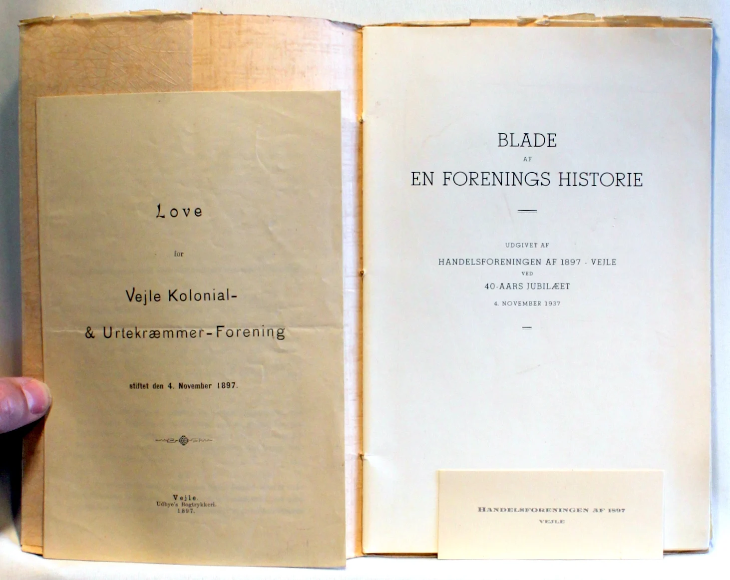 Blade af en forenings Historie. Vejle Handelsforening