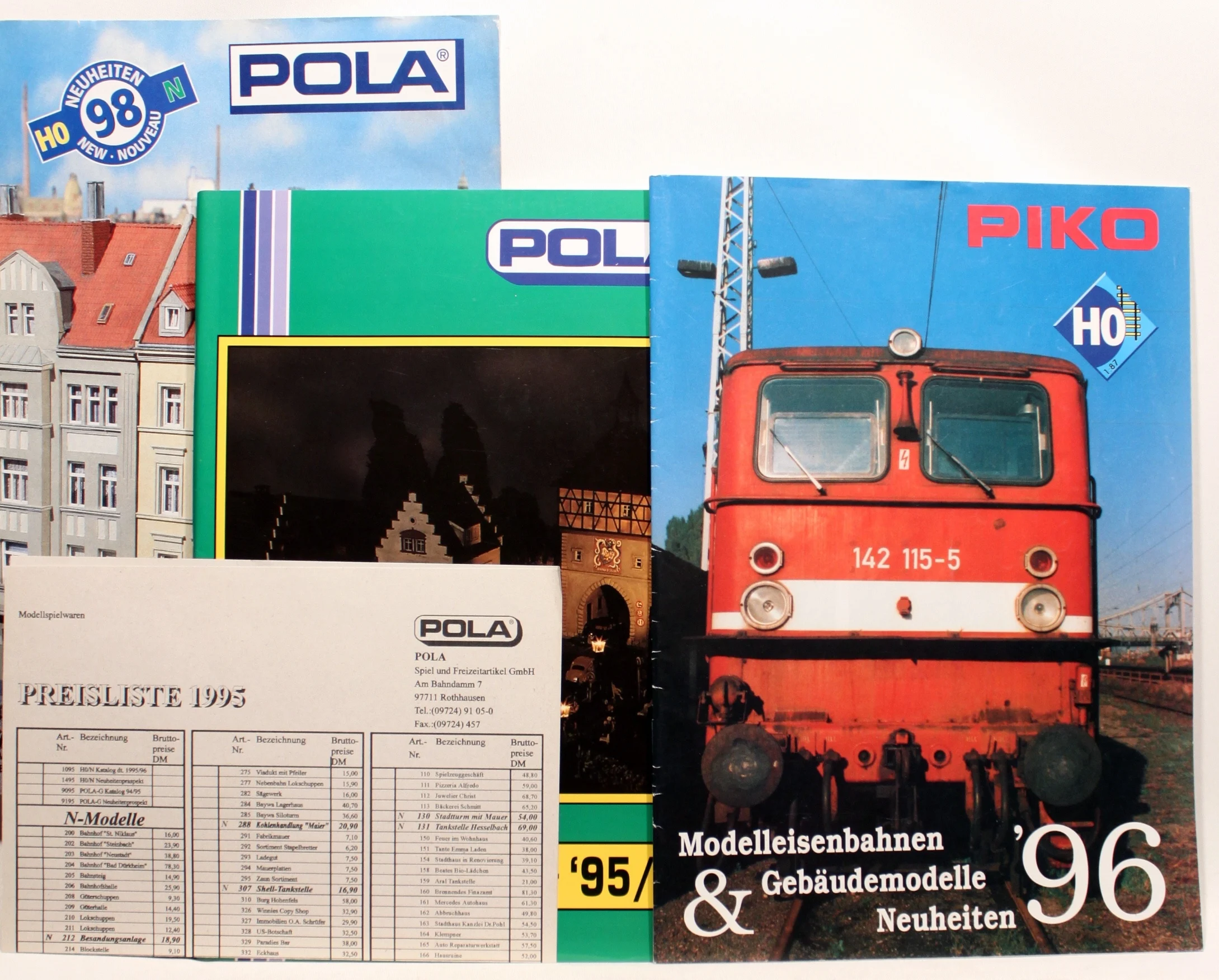 PIKO, POLA Catalogue. 3 stk.