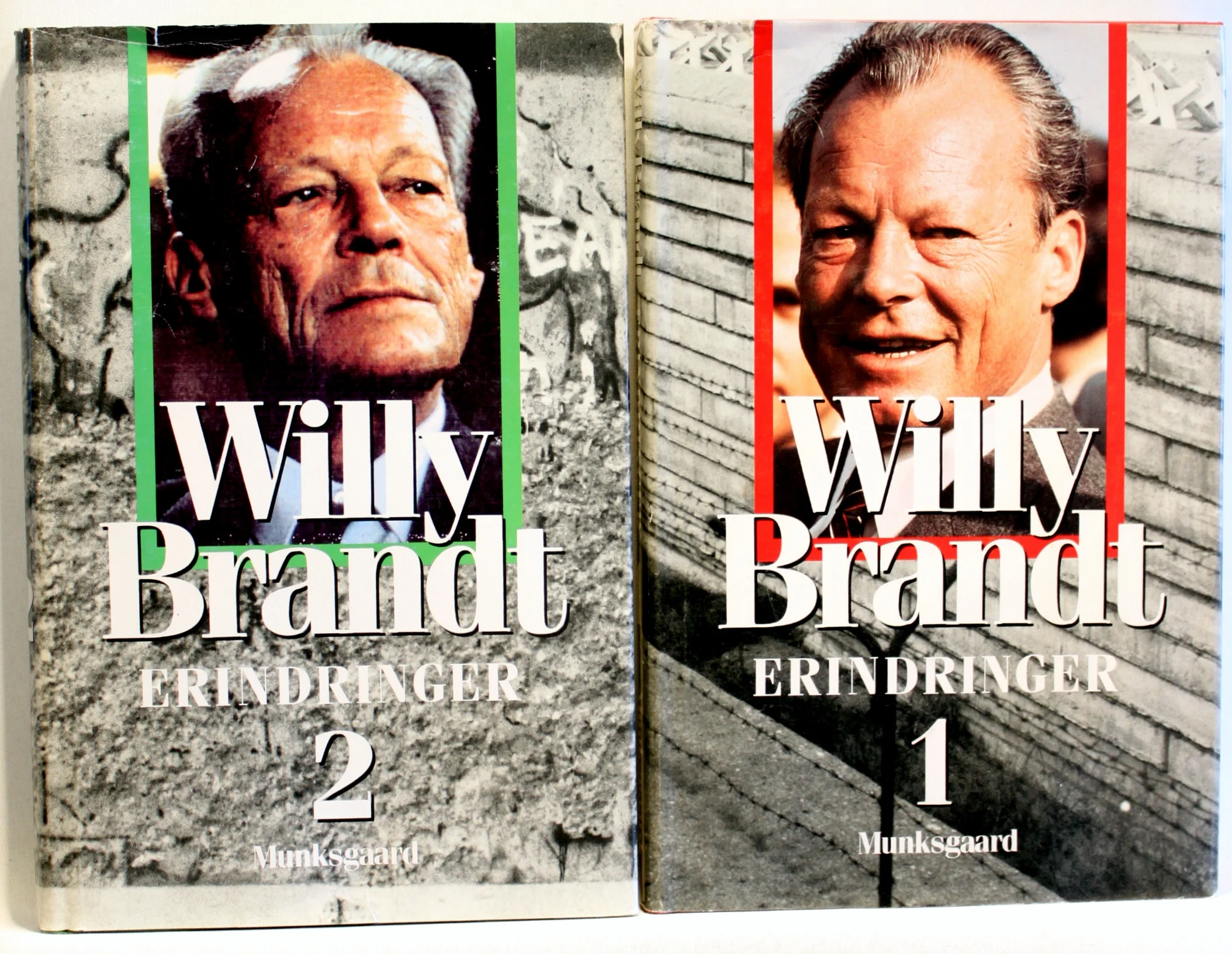 Willy Brandt Erindringer. Bind 1 + 2.