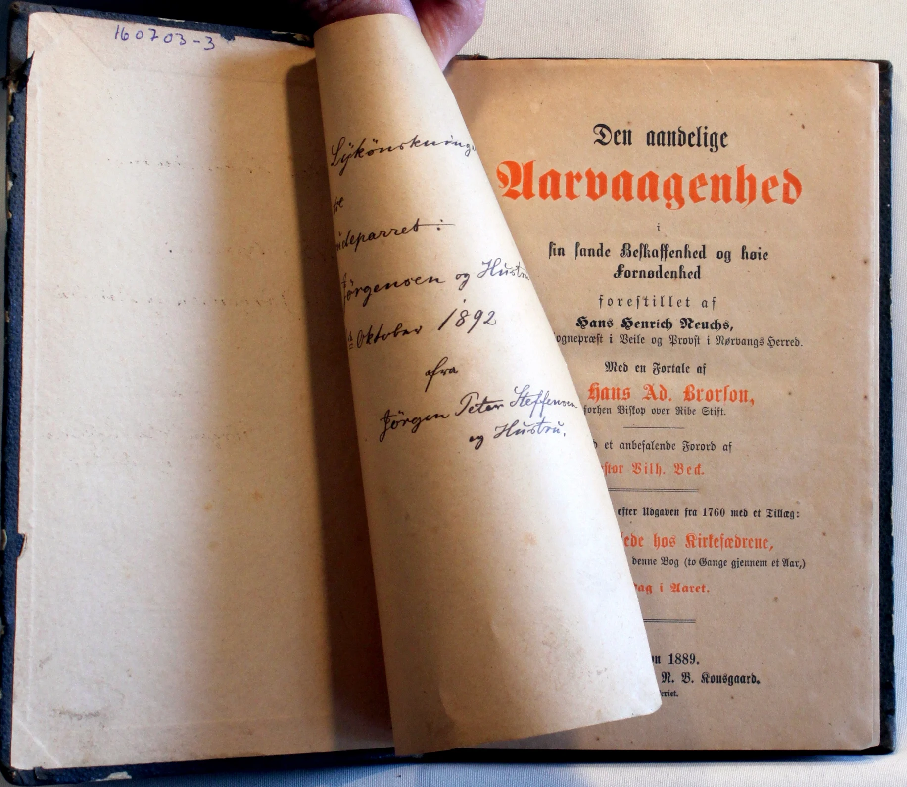 Den aandelige Aarvaagenhed i sin Beskaffenhed og høie Fornødenhed