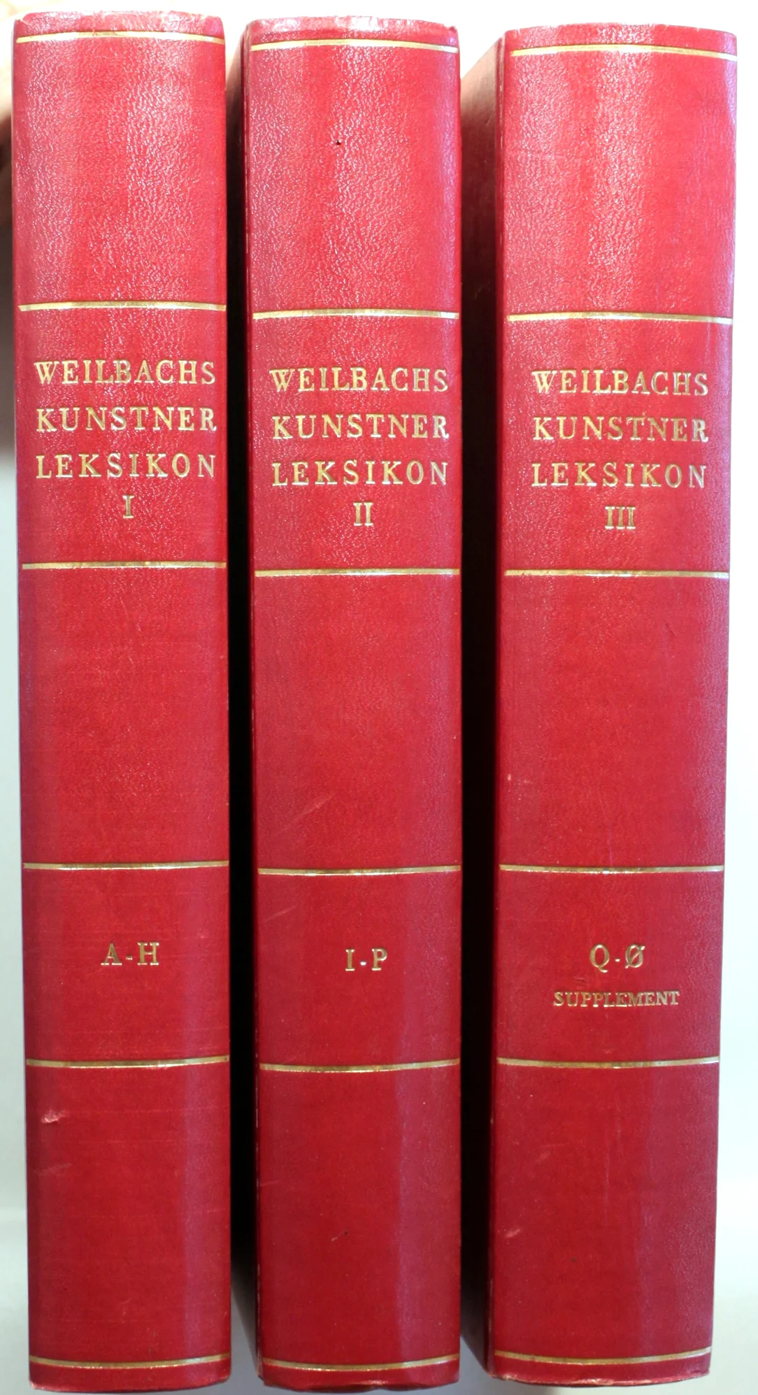 Weilbachs Kunstnerleksikon. 3 bind.
