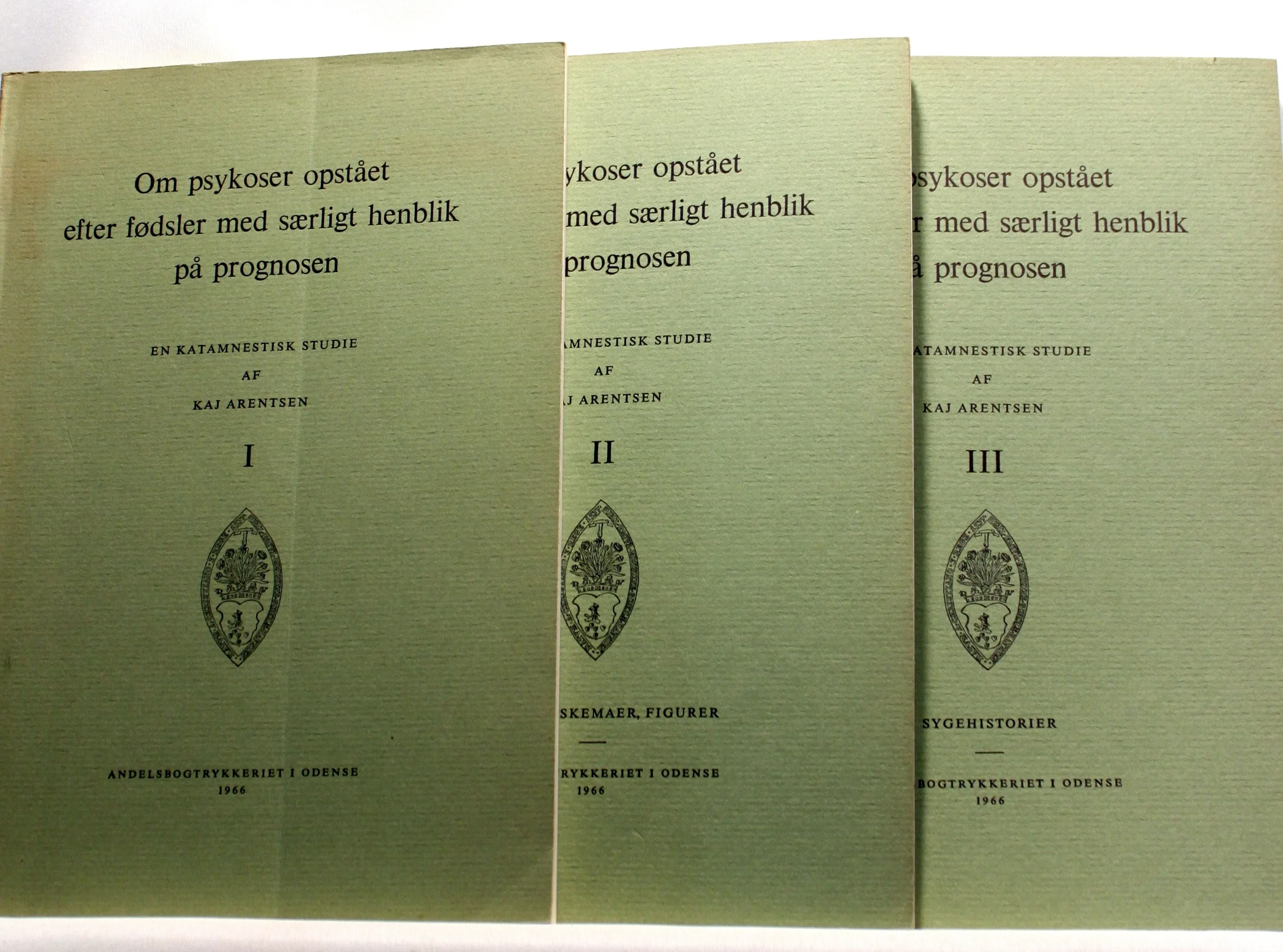 Om psykoser opstået efter fødsler med saerligt hanblik på prognosen. 3 Bind.