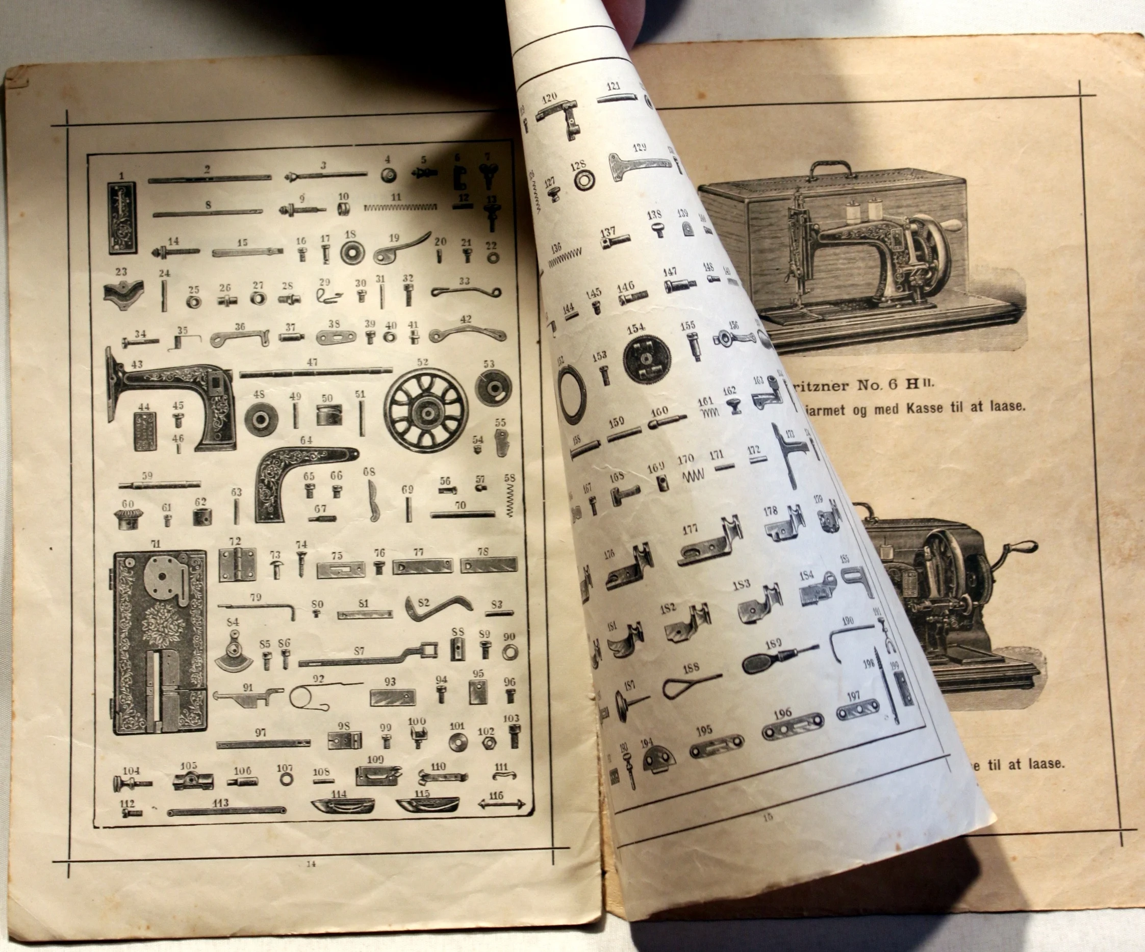 Brugsanvisning til den Ny forbedrede Symaskine