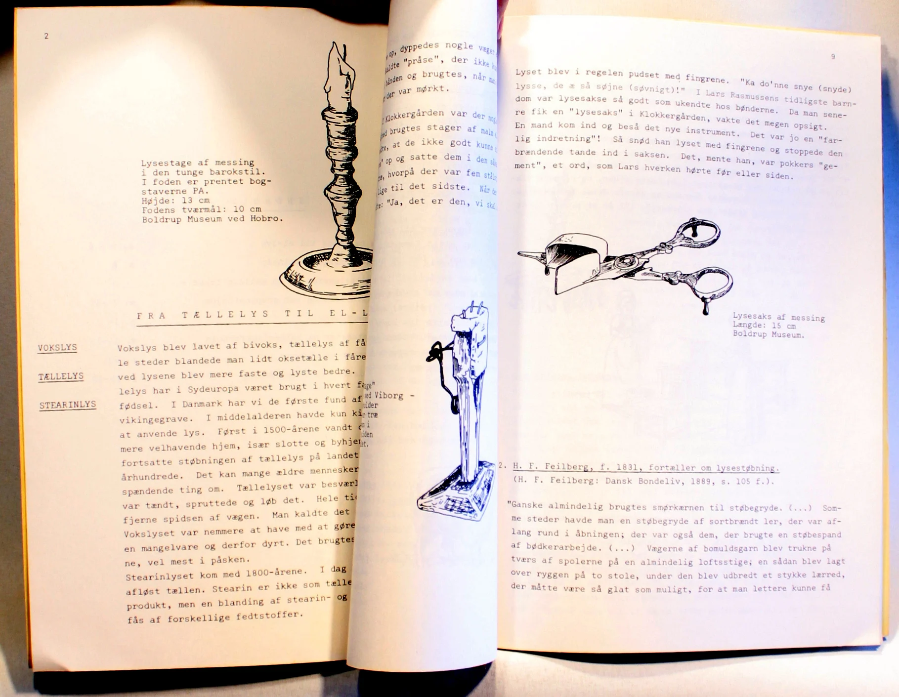 Lys og lysestøbning i 1800-årene