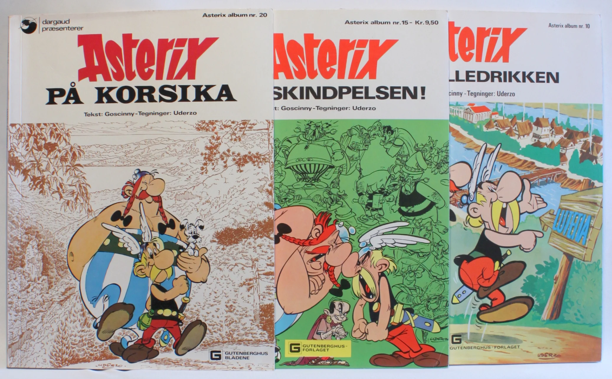 Asterix på Korsika. Asterix lus i skindpelsen!. Asterix og trylledrikken. 3 stk.