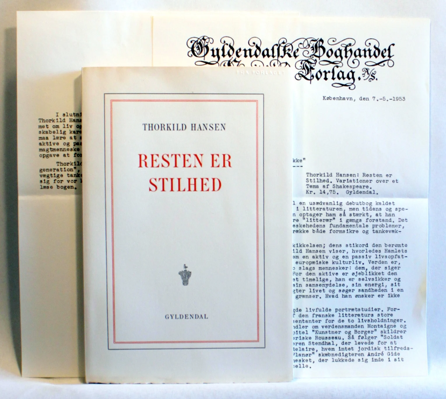 Resten er stilhed. Variationer over et Tema af Shakespeare