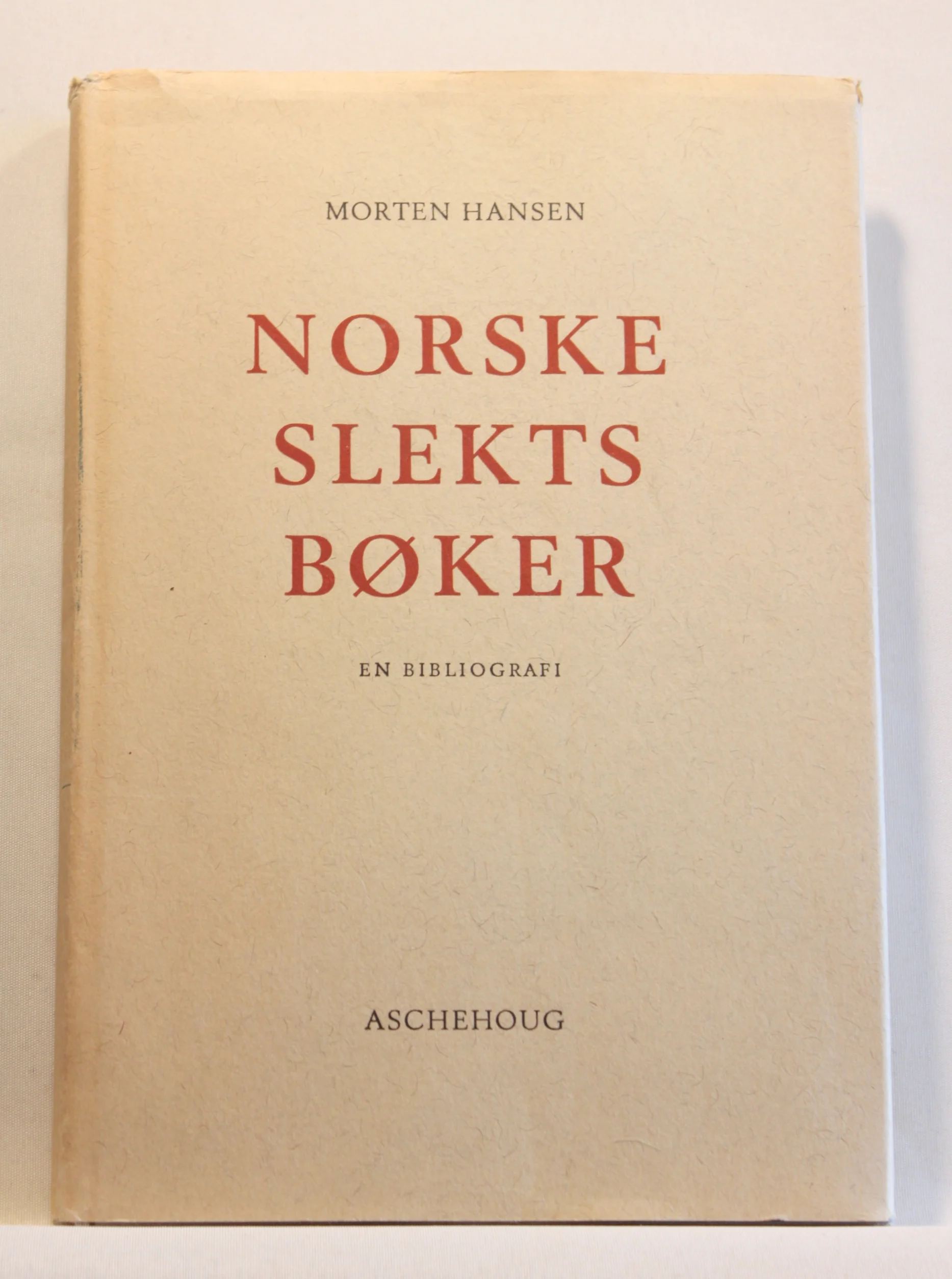 Norske slektsbøker. En bibliografi