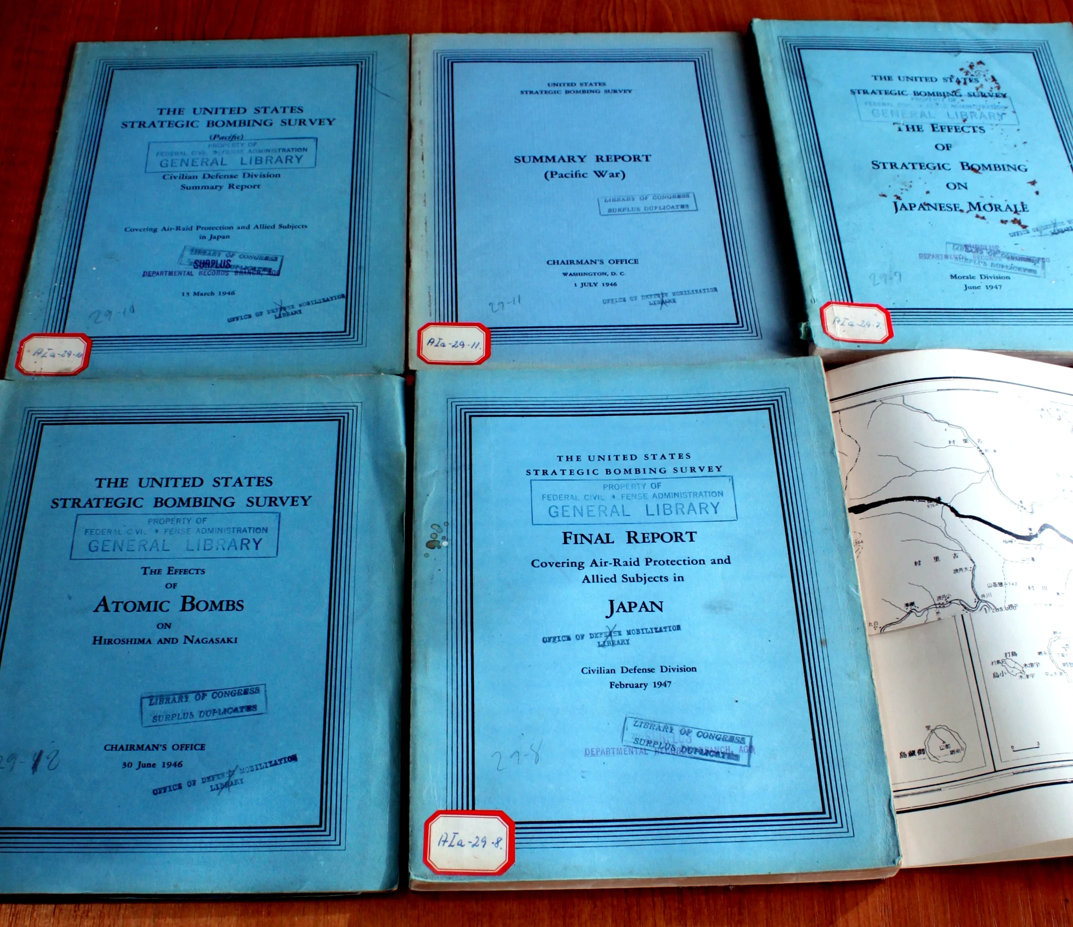 The Effects of Atomic Bombs on Hiroshima and Nagasaki. The Effects of Strategic Bombing on Japanese Morale. m.m.