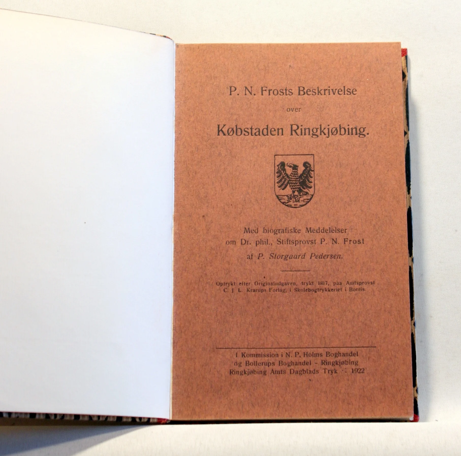 P. N. Frosts Beskrivelse over Købstaden Ringkjøbing