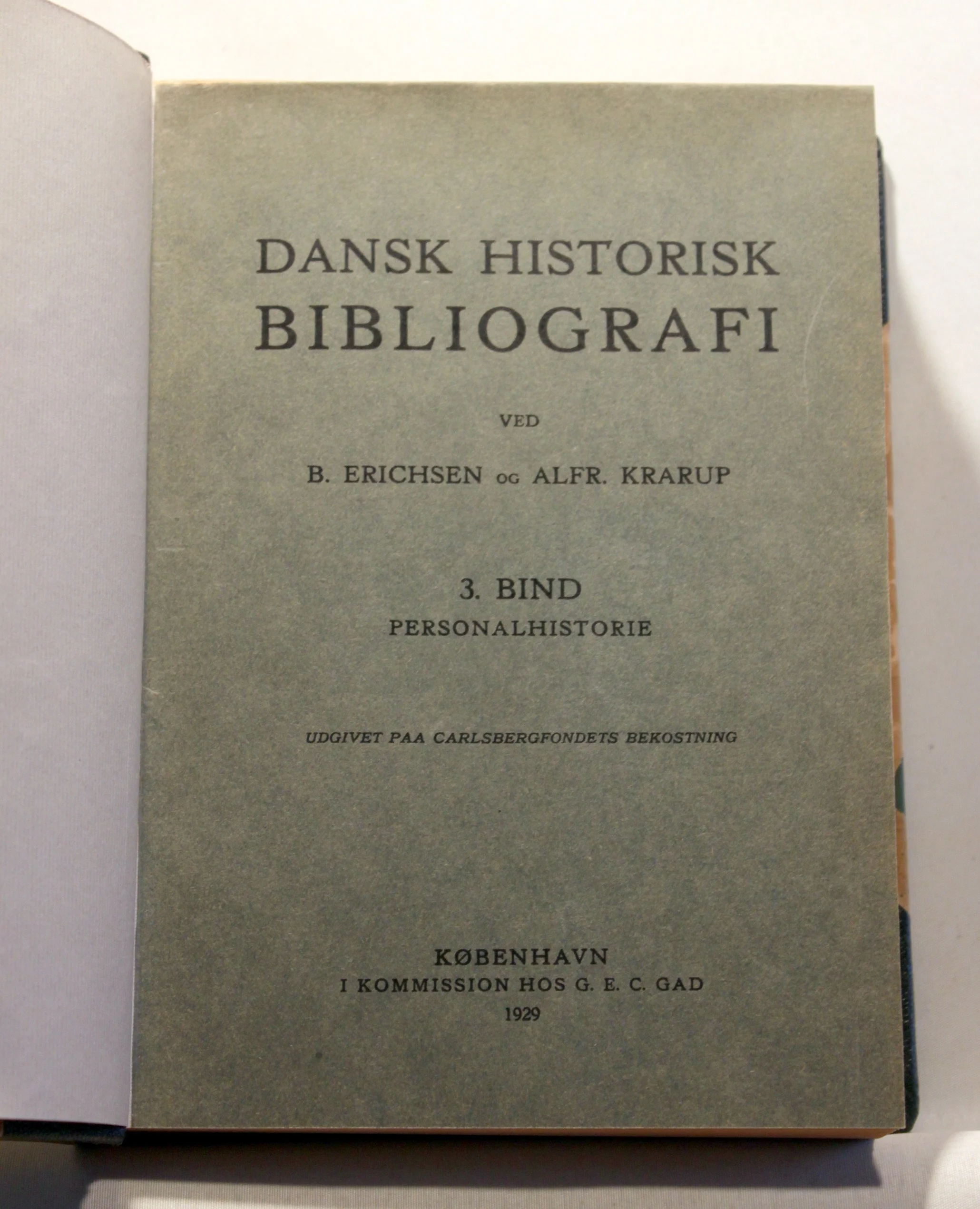 Dansk Historisk Bibliografi. Bind 3.