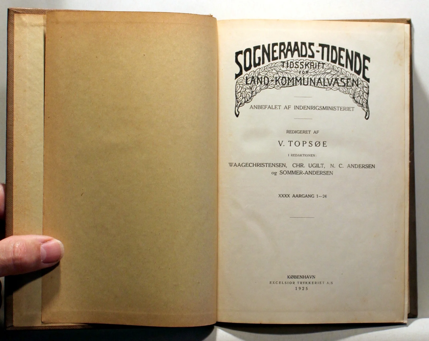 Sogneraads-Tidende. Tidsskrift for Land-Kommunalvæsen. 1924