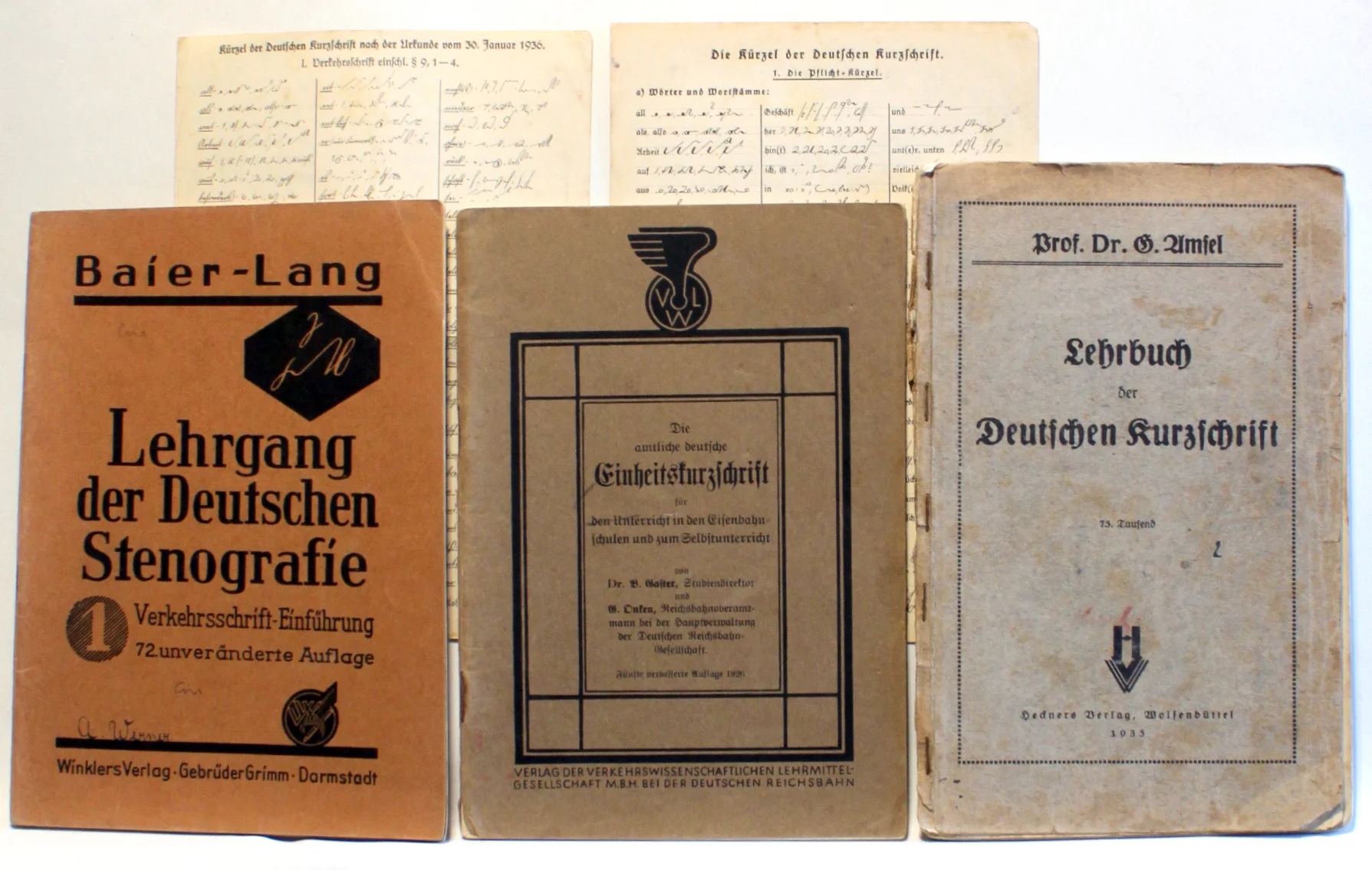 Lehrbuch der Deutschen Kurzschrift. Die amtliche deutsche Einheitskurzschrift. Lehrgang der Deutschen Stenografie.