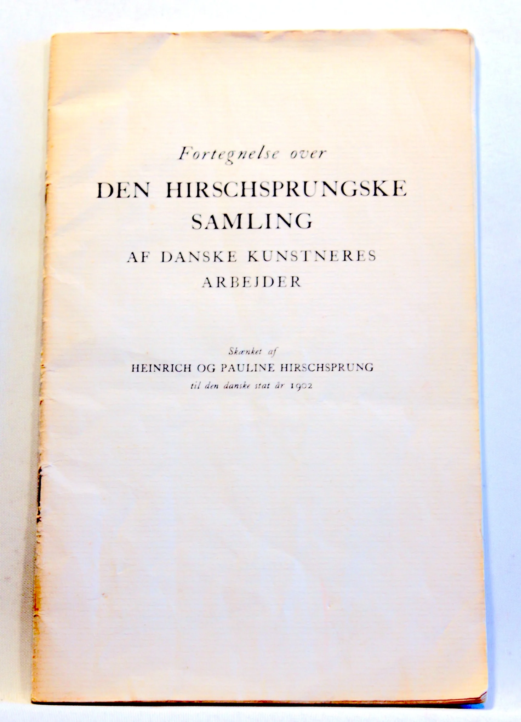 Fortegnelse over Den Hirschsprungske Samling