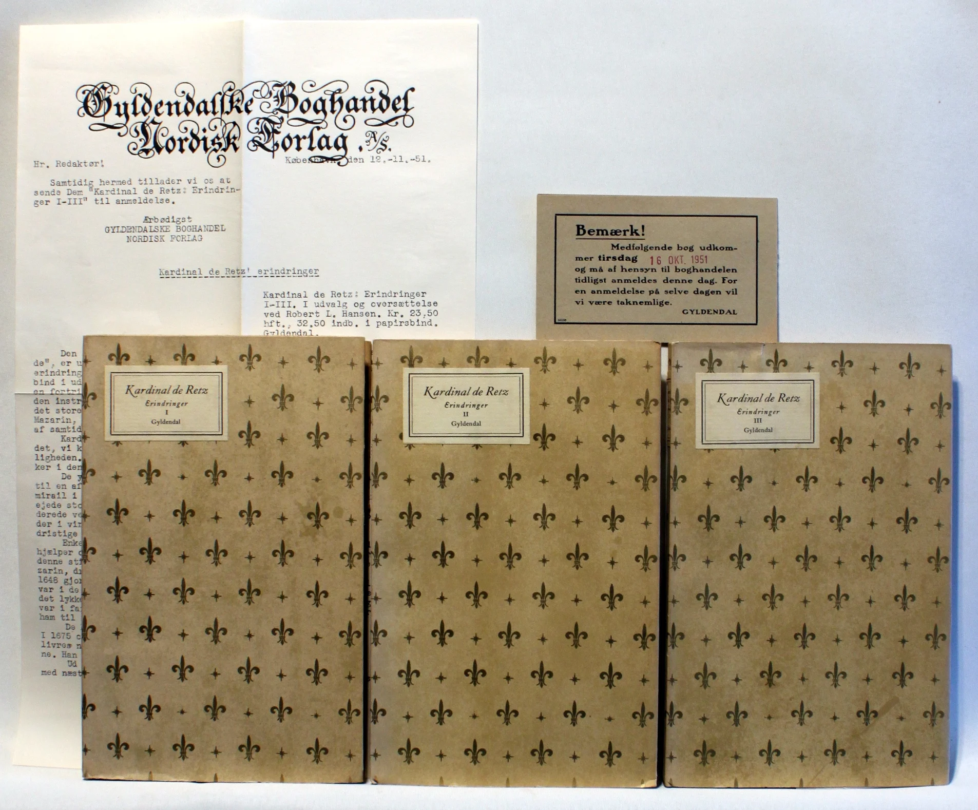 Kardinal de Retz. Erindringer. 3 bind